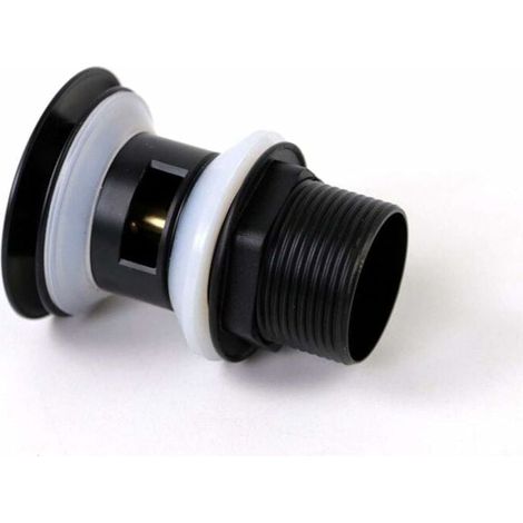 1 Bonde de lavabo avec trop-plein, Cuivre noir, Joints silicone, Pour évier salle de bain (1/4)
