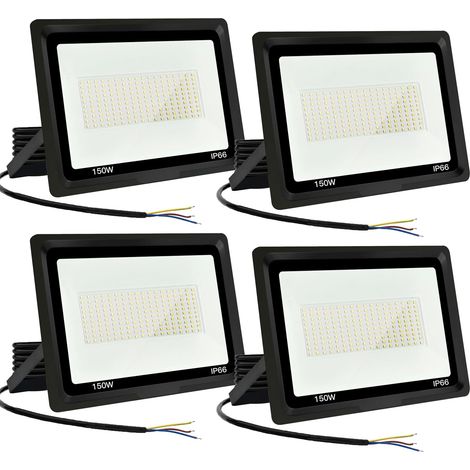 4x150W Projecteur LED,spot led extérieur 15000LM Super Brillant Exterieur IP66 Etanche 6000K Blanc Froid pour Garage, Jardin, Terrace, Cour (1/5)