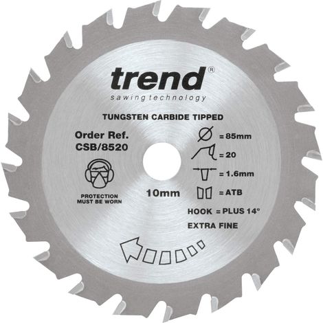 CraftPro Mini Saw Blade 85 x 10mm x 20T - TRECSB8520 (1/3)