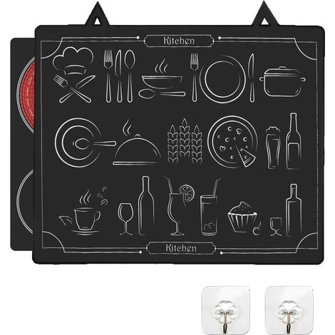 Induction Hob Protection Mat, 62 x 53 cm, Rubber Large Heat Resistant Mat, Anti-Scratch Silicone Hob Cover, Non Slip for Induction Hob (Figure) (1/5)