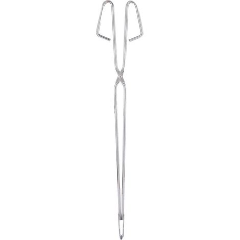 Lntyq Pince À Charbon De Bois en Acier Inoxydable, Pince À Feu Allongée pour Barbecue, Pince À Charbon Portable pour L'extérieur, Permettant D'économiser du Travail (1/5)