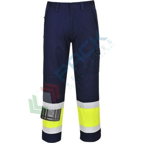 Pantaloni Hi-Vis MODAFLAME Giallo/Marina Tall L (1/2)