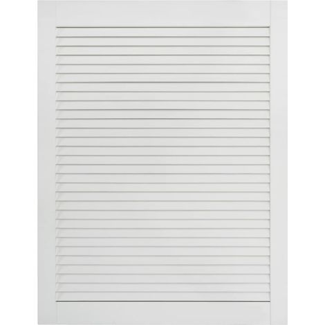 Porta a persiana in legno massello di pino bianco 69 x 49,4 cm 020003885