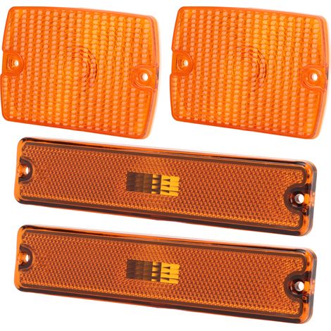 4 Feux de Position et Clignotants Ambre 56001378 Compatibles Jeep Wrangler YJ - Boîtiers de Remplacement Jaunes (1/5)