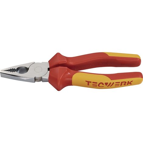 TECWERK Kombizange L.180mm Mehrkomp.-Hülle verchr.VDE TECWERK