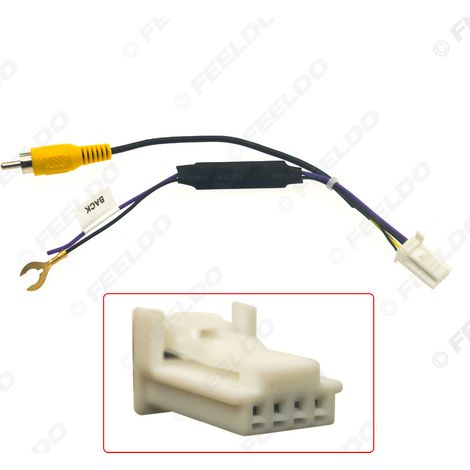 Compatible avec le câble adaptateur de caméra de recul d'origine Nissan, le câble de marche arrière, le câble de conversion de caméra à 4 broches et le câble de caméra de recul à 4 broches.