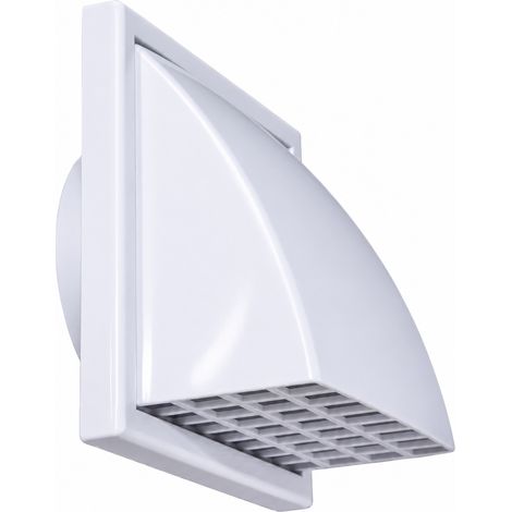 Grille d'aération extérieure ABS avec clapet anti-retour conique 100 mm pour VMC 100mm 100 18,5 × 18,5 × 12,8 cm 162 g – Livraison gratuite (1/5)