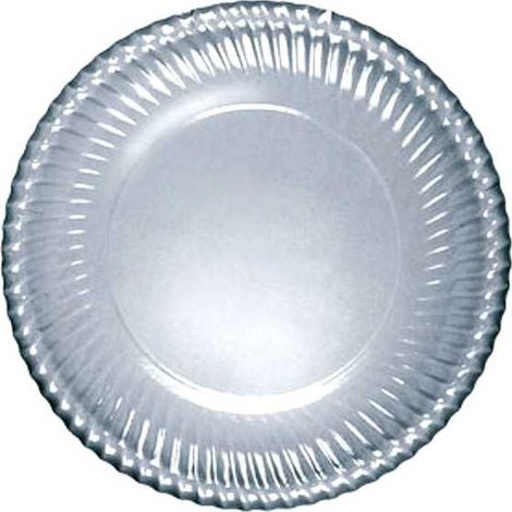 Assiette en carton argentée pour service de 30 cm, lot de 6 Bibo
