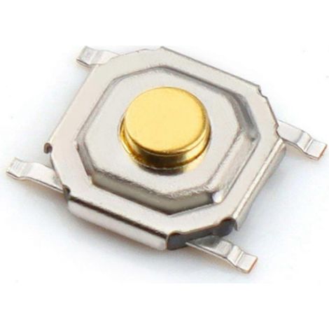 4000 boutons-poussoirs tactiles SMD 4x4x1,7 mm, micro-interrupteurs, tête en cuivre, 4 broches (1/5)
