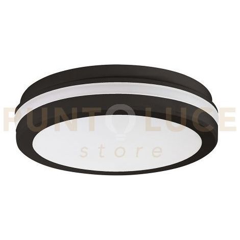 GPL341 PLAFONIERA TONDA A LED CCT 3000-4000-6000K 1800-1900LM NERO OPACO D.20CM