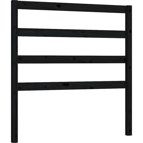 Maison Exclusive - Tête de lit Noir 106x4x100 cm Bois massif de pin (1/5)