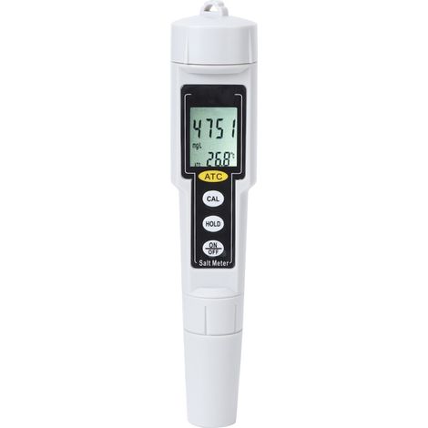 CT3081 tragbares digitales Salinometer: misst Salzgehalt, Temperatur und Luftfeuchtigkeit für Salzwasser-Schwimmbecken. (1/5)