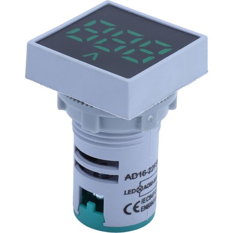 AD16-22FSV Indicateur numérique de tension à panneau givré 60500V AC vert (1/5)