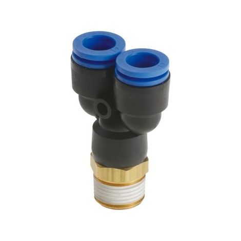 AUTO.POL-Y CENTRAL M BSPT CONICO/M METRICO 1/4" D.8 - DICSA