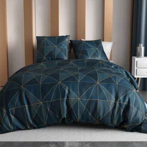 Housse de couette 240x220 + 2 taies d'oreiller KAEL 100% microfibre