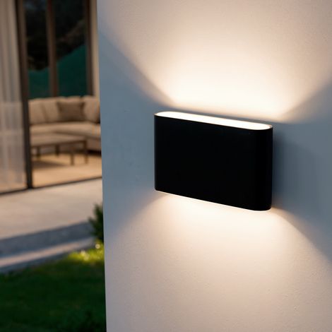 Applique da Esterno  LED, Doppia Luce, in Alluminio, Luming Nero Selezionabile (Caldo-Naturale) 2700K - 3300K - 4000K ↔17 cm (1/5)