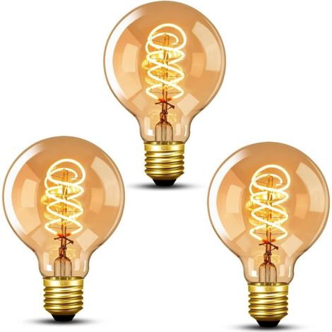 Ampoule Edison Vintage E27, 3 pièces Ampoule Led Rétro Dimmable 40W Lampe LED Blanc Chaud 2700K Ampoule Led E27 (1/5)