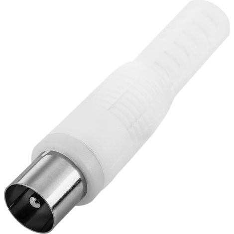 BeMatik - Connettore coassiale TV bianco-maschio