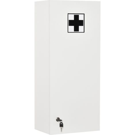 Armoire à médicaments murale verrouillable avec 4 étagères réglables, 30 x 20 x 70 cm, pour maison et bureau (1/5)