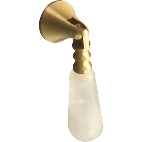 Boutons de meuble en laiton avec pendentif cristal, un seul trou (1/5)