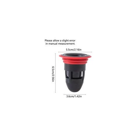 Lot de 2 bouchons anti-refoulement de sol de douche, valve de vidange unidirectionnelle anti-odeur pour cuisine et salle de bain (blanc et noir) (1/3)
