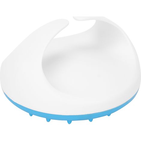 Brosse de beauté pour le bain et la douche, en silicone souple, pour le massage des méridiens des cheveux et du cuir chevelu, pour les bras, la taille et les jambes (bleue) (1/5)
