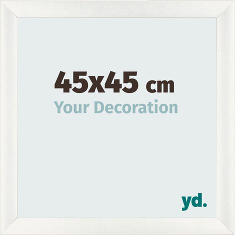 yd. - Cadre photo 45x45 - Blanc Patine - MDF - Pisa (1/5)