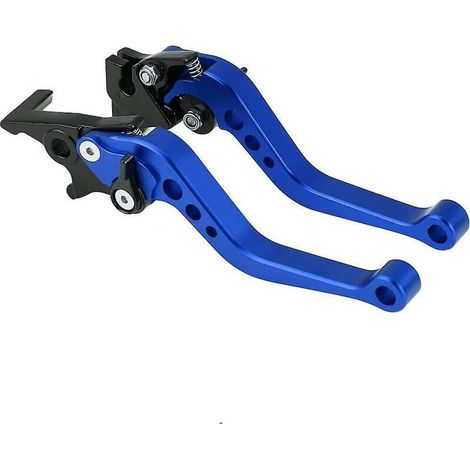 VURAHOME - Poignée de levier de frein, 1 paire 22 mm 7/8 Cnc Alnium Tambour d'embrayage de moto Poignée de levier de frein universelle (bleu) (1/5)