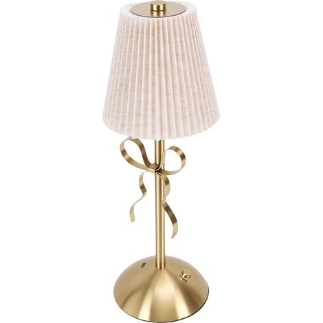 Kabellose, moderne LED-Tischlampe mit Schleifenmotiv, niedliches Nachtlicht, wiederaufladbar, fürs Schlafzimmer (1/5)