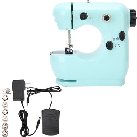 Machine à coudre portable multifonction pour réparation, bricolage maison et broderie DIY, 100-240V avec prise US (1/5)