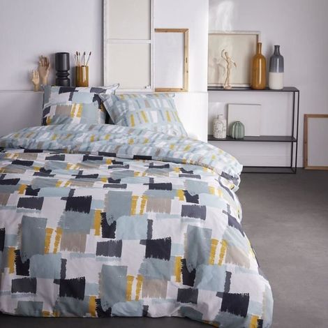 Parure de lit 2 personnes - TODAY - Sunshine 15.23 - 220 x 240 cm - 100% Coton imprimé (1/3)