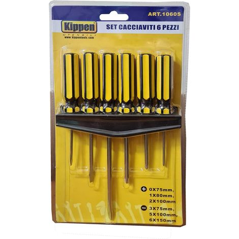Kippen 1060S - Set Cacciaviti 6 Pezzi con Punte Assortite (1/2)