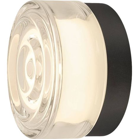 [NEUWERTIG] B-Ware Slv Cyft Wave Wand  Und Deckenaufbauleuchte Lampe Led Licht Schwarz Ip65 Dimmbar