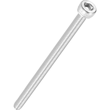 50Pcs Vis à Tête Cylindrique à Six Pans Creux M3-0.5 x 55mm Douille Allen Entièrement Filetée en Acier Inoxydable 304 pour Moteur Électrique, Impression 3D, Argenté (1/5)