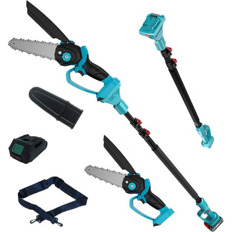 FISHTEC Mini tronçonneuse perche télescopique sans fil 21V 500W (1/2)