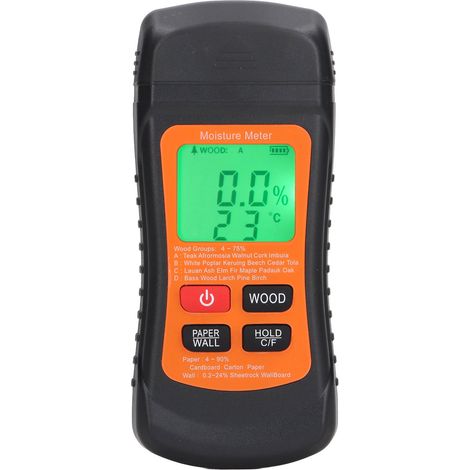 Testeur d'humidité du bois avec écran LCD, portable multifonction double protection, détecteur professionnel pour usage industriel (1/5)