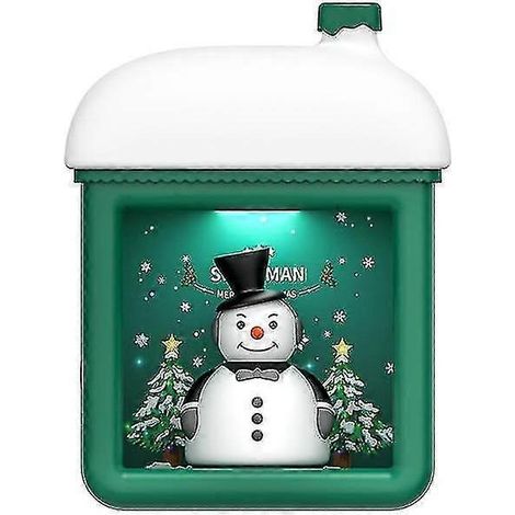 Lámpara de noche 3D, luz ambiental, lámpara de inducción para casa de nieve navideña, lámpara de mesita de noche para dormitorio de estudiante, regalo (1/5)