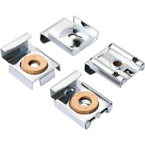 Sollbry 1 juego de 4 soportes resistentes para espejos, soportes de pared para espejos, ganchos para espejos, clips para espejos, soportes de pared para espejos de baño y vestidor (1/5)
