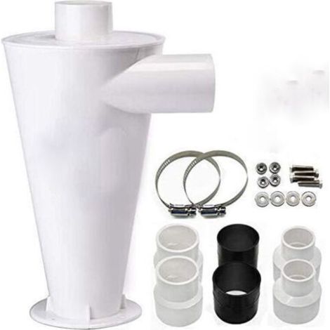 Dépoussiéreur à cyclone,Aspirateur séparateur collecteur de filtre,Kits d’accessoires Dépoussiéreur à cyclone,Cyclone Filtre pour aspirateur Collecteur de Poussière Séparateur Industriel (1/4)