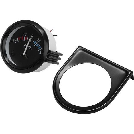 Bardusch-Ampèremètre , voiture 12V 60-0-60 AMP ampèremètre ampèremètre jauge universelle 52m / 2in universel pour véhicule (1/4)