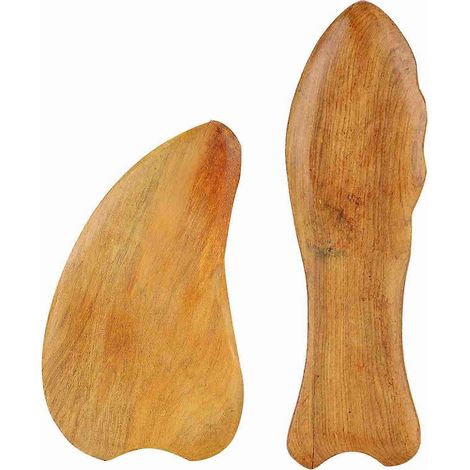 Planche à gratter en bois pour massage du visage et du cou, outil Gua Sha pour soulager les douleurs musculaires (Type 01) (1/4)