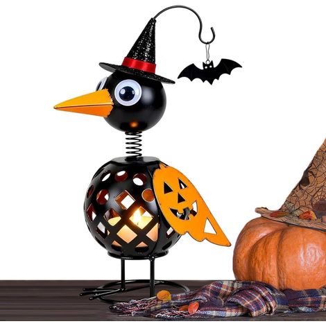 Portavelas gótico de metal para Halloween (1/5)
