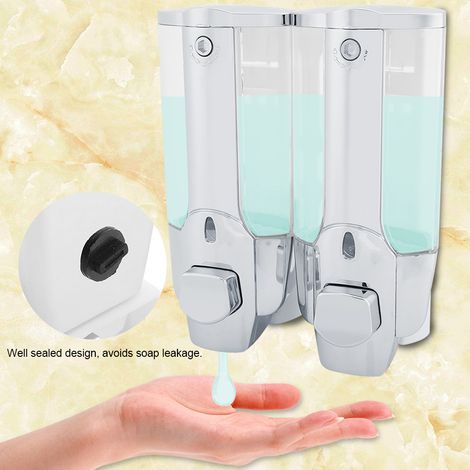 Distributeur mural de savon mousse et lotion 350/700 ml (double sortie 700 ml) (1/5)