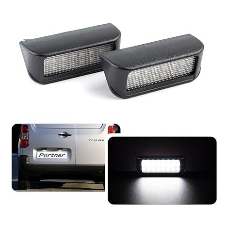 Feux de plaque d'immatriculation LED pour Van 12V 24SMD 6000K Blanc froid Lampes d'étiquette Canbus sans erreur (1/5)