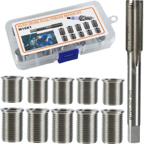 Insert fileté de réparation de bougie d'allumage M10x1, inserts de type Timesert M6-M14, G017
