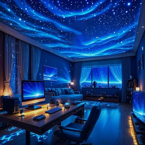 1 lampe projecteur d'aurores boréales, projecteur LED à effet comète alimenté par USB avec télécommande, projecteur galaxie pour chambre, veilleuse (1/5)