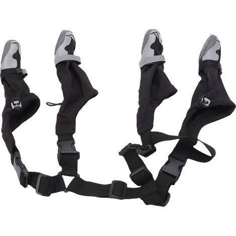 Bottines à bretelles pour chien, pantalon anti-salissures avec chaussures, pantalon à bretelles ajustable pour animaux de compagnie pour les promenades en extérieur et protège-griffes, taille L (1/5)