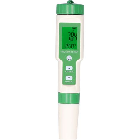 Digitales pH-Messgerät mit Hintergrundbeleuchtung – Genaue Wasserqualitätsmessung – 5-in-1-Detektor (pH-Wert, TDS, EC, ORP, Temperatur) (1/5)