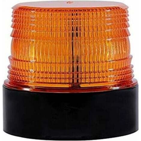 LED 12V sans fil lumière stroboscopique feux clignotant magnetique d'urgence signalement lumières (orange)