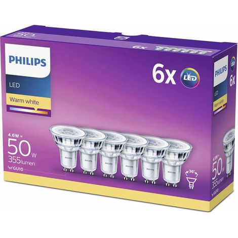 Philips Bombillas de foco LED 6 uds Classic 4,6 W 355 lm 929001215233 (1/4)